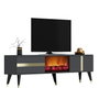 Hanah Home Vania Fireplace - Antracita, Oro